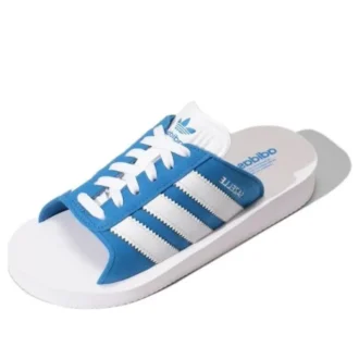 Adidas Gazelle Beach Slides „White Blue”