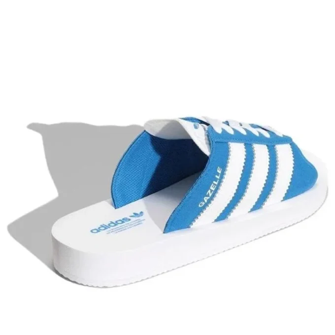 Adidas Gazelle Beach Slides „White Blue”