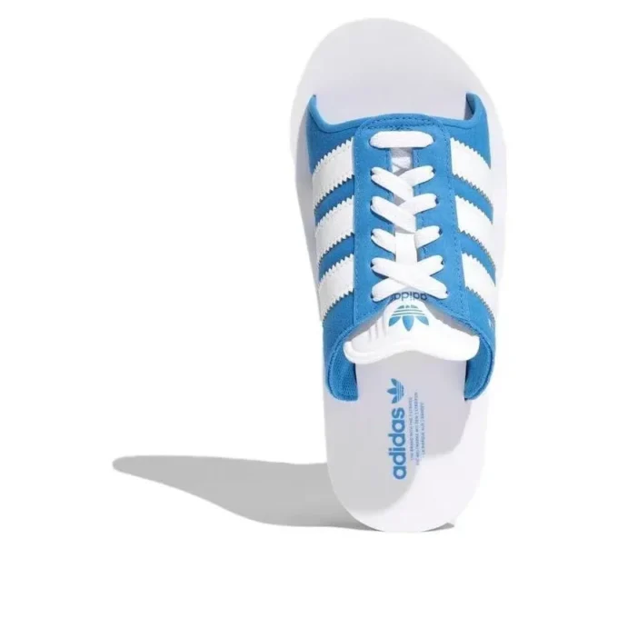 Adidas Gazelle Beach Slides „White Blue”